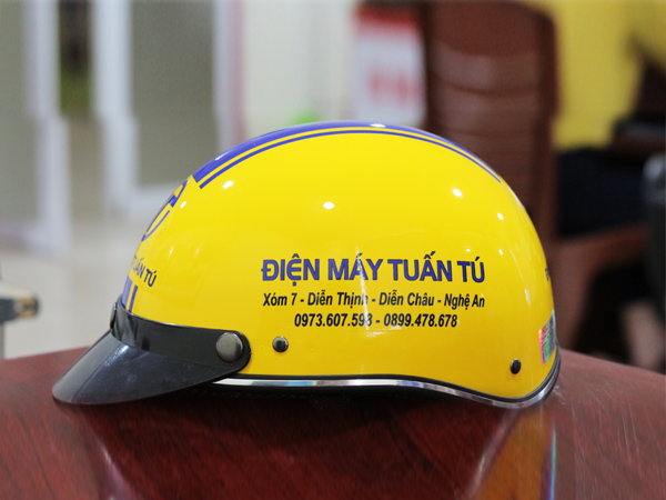 Mũ bảo hiểm in logo tại Hà Tĩnh 