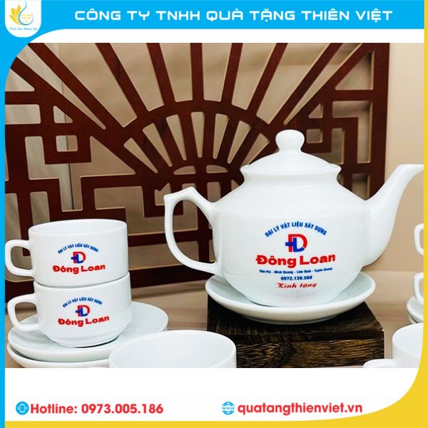 Quy trình đặt ấm chén in logo tại Bắc Ninh