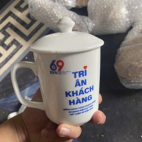 Ly sứ cao cấp in logo