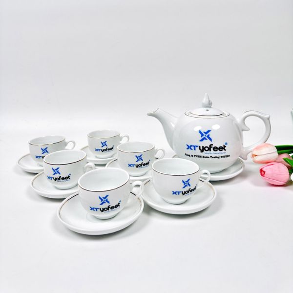 Bộ ấm chén cao cấp gốm sứ Bát Tràng