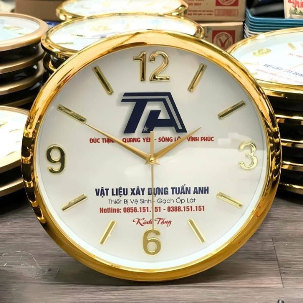Đồng hồ treo tường in logo