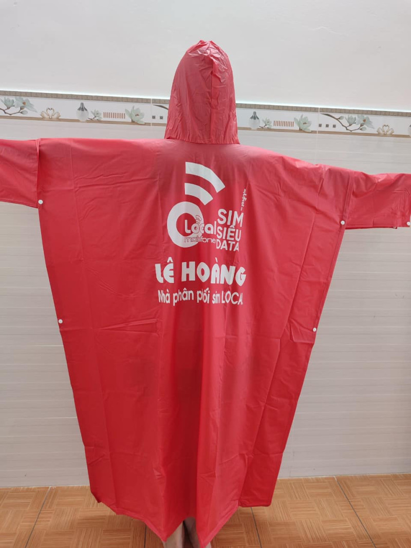 Áo mưa quảng cáo in logo cho doanh nghiệp