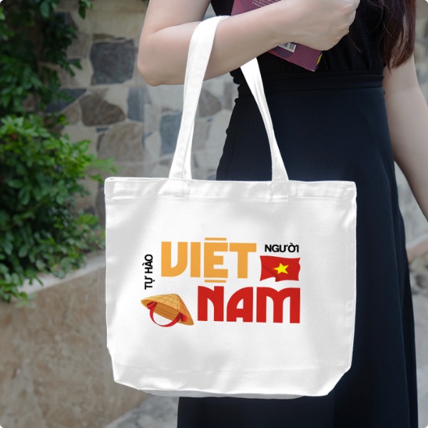 Túi vải canvas in slogan lớp